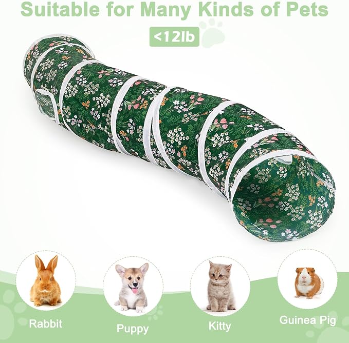Glittme S-Shape Cat Tunnel, Foldable Cat Tunnels for Indoor Cats