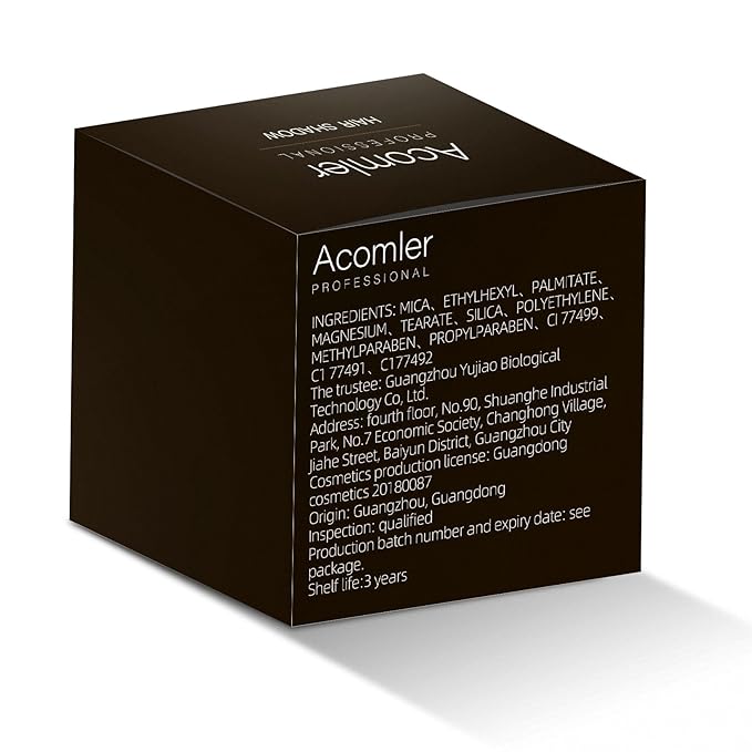 Acomler Instantly Root Cover Up Powder for Thinning, Grey Hair - Hairline Shadow, Touch Up for Women/Men with Eyebrows, Beard, Bald Spots (Black)