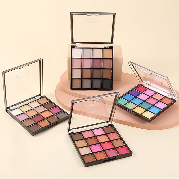 Boobeen Colorful Eyeshadow Palette Makeup-16 Colors, Matte and Glitter Eyeshadow, Bright Eyeshadow palettes, Blendable, Easy to Build Dramatic Glamour Looks (3#)