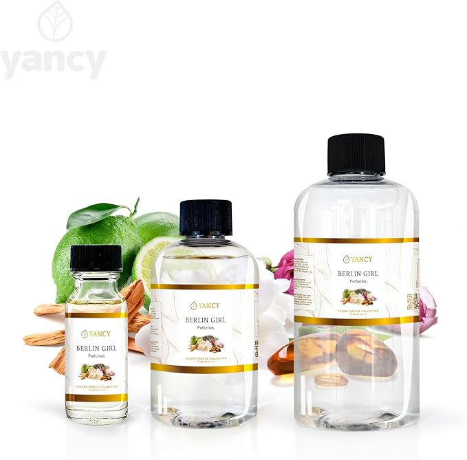 YANCY Berlin Girl Luxury Collection Fragrance Oil (8 oz), Bold Modern Floral Aroma, Ideal for Diffusers, Oil Burners & Aroma Lamps, Edgy and Feminine Scent for Urban Vibes