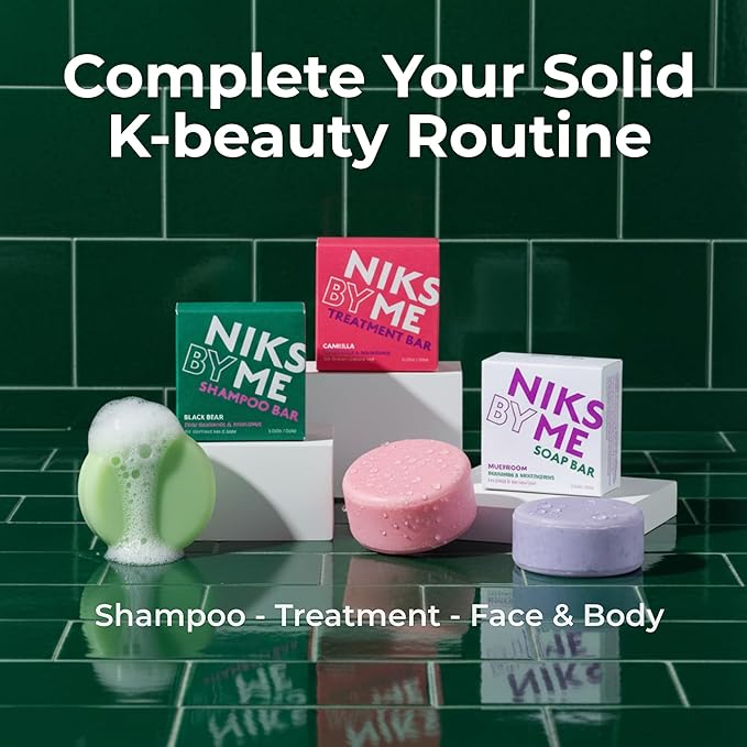 Black Bean Shampoo Bar for Thinning Hair – Volumizing K-Beauty Solid Cleanser with Biotin & Charcoal for All Hair Types – Sulfate Free, Vegan – Made in Korea – 3.52 oz / 100 g