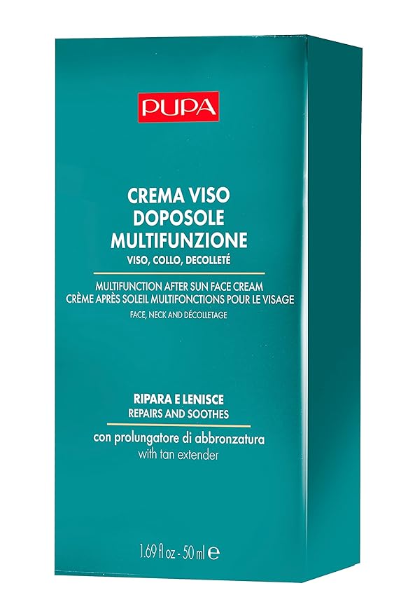 Pupa Milano Multifunction After Sun Face Cream - Fast-Absorbing - Quenches The Skin, Restoring The Perfect Hydro-Lipid Balance - Provides Relief And Prevents Peeling - Prolongs Your Tan - 1.69 Oz