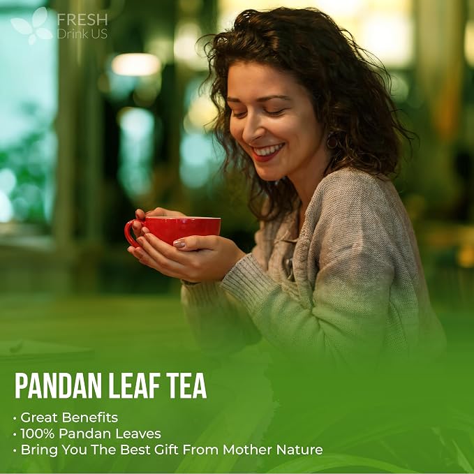 FreshDrinkUS, Premium 2oz Natural Pandan Leaves Dried, 100% Pure Dried Pandan Leaves, Pandan Leaf Tea, No Additives, No Caffeine, Vegan (2 oz Dried Leaves)