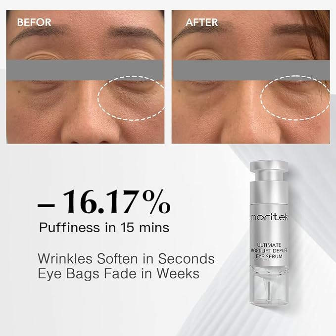 Deep Anti-Aging Wrinkle Remover & Eye Serum instantly reduces the appearance of under-eye bags, puffiness, dark circles, wrinkles, fine lines, and crow's feet