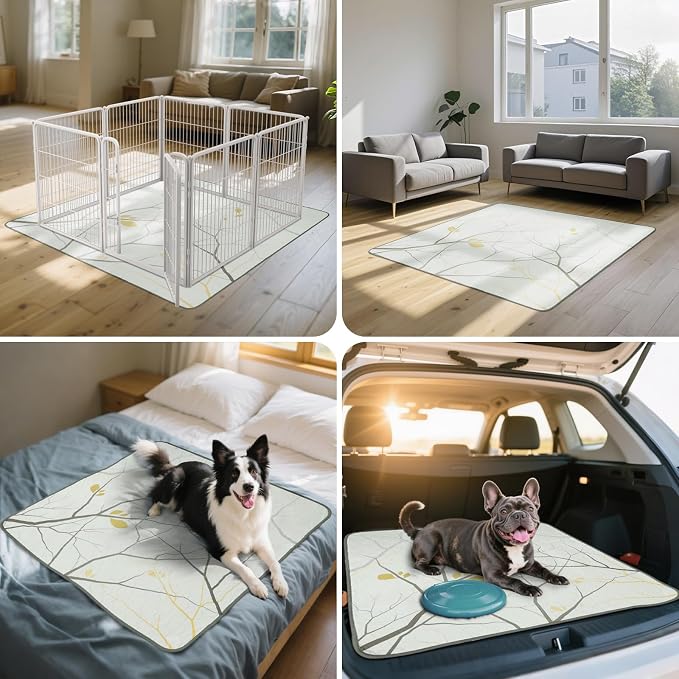 FXW Washable Pee Pads for Dogs, Super Absorbent, 63" Square, 1 Pack | Machine washable, Non-slip backing, Fits 24"H 8-Panel FXW Rollick/Homeplus Playpens