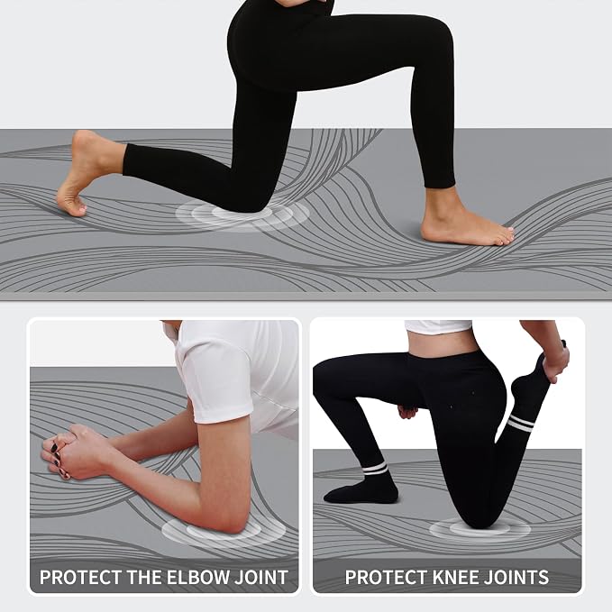PAIDU Large Yoga Mat-72’x36’x0.4’ Extra Width & Thick,Comfortable,Non-Slip Exercise Mat-Works Great on All Floor for Stretching,Yoga Studio,Gym or Home Workouts