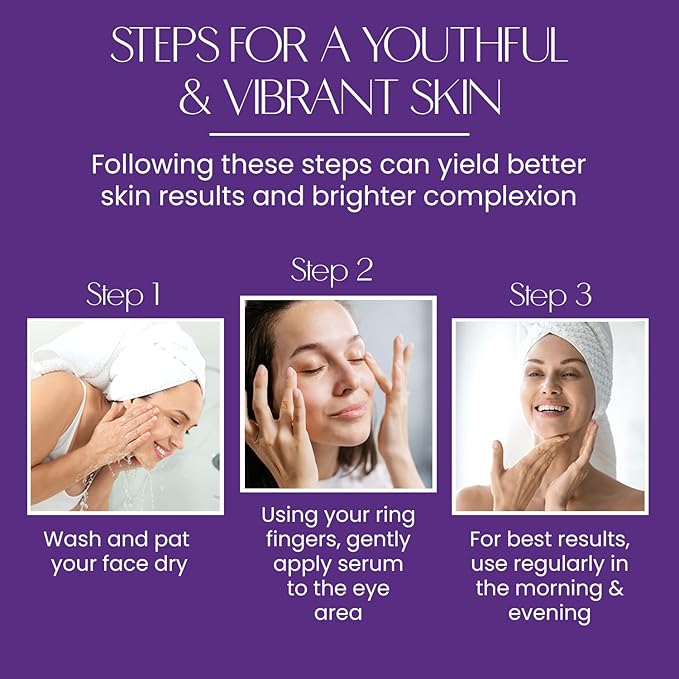 Collagen & Hyaluronic Acid Under Eye Serum - Anti-Aging, Hydrating, Reduces Puffiness & Wrinkles - Dermatologist Tested, Korean Skin Care - 1 oz / 30 ml