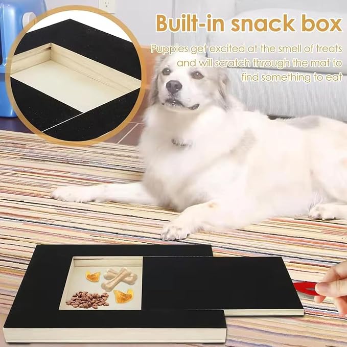 Nail File Treat Dispenser for Dogs, Dog Nail File Treat Box, Sturdy Wooden Structure, Collapsible and Non-Slip Design, Easy to Storage, for Dogs