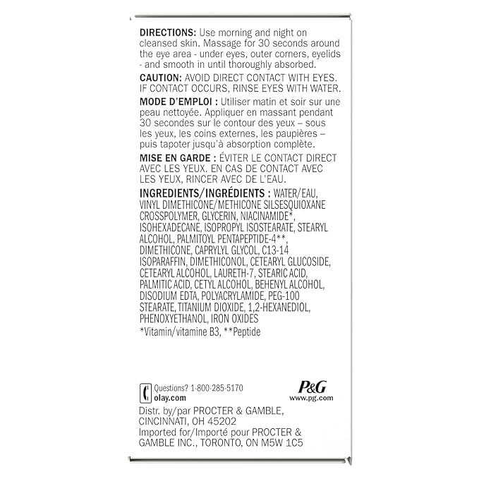 OLAY Ultimate Eye Cream for Dark Circles, Wrinkles And Puffiness 0.4 oz (Pack of 3)