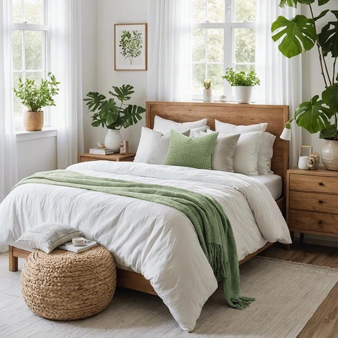 Softalker Corduroy Decorative Throw Pillow Covers 12x20, 2 Pack, Sage Green | Soft Boho Striped Pillow Cases, Couch Fluffy Cushion Covers for Farmhouse Home Decor Bed Living Room