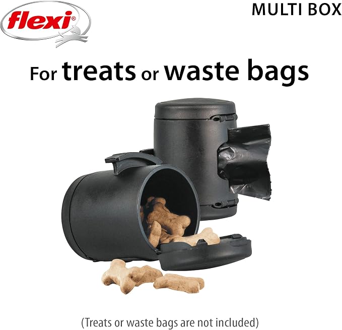 FLEXI® Multi Box Storage Accessory for Retractable Dog Leash Sets, Black