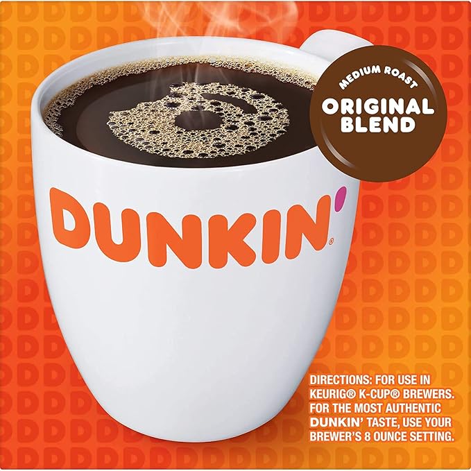 Dunkin Donuts Original Blend, Medium Roast Coffee K Cups - 144 Count