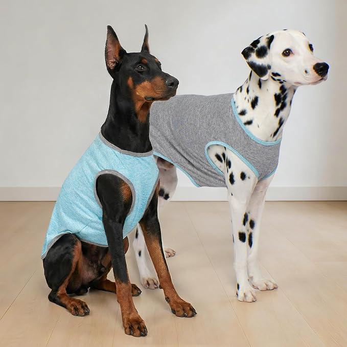 KYEESE 2Pack Dog Shirt for Large Dogs Sun Protection Tank Top for Summer | Reflective for Safety, Lightweight & Breathable, Shedding Control, Skin-Friendly for Sensitive Dogs, Easy On/Off, Quick Dry