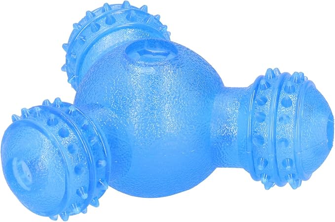 Cyrank Rolling Dog Treat Dispenser Slow Feeder, Funny Giggle Dog Puzzle Toy Slow Feeder Treat Toys Interactive Food Dispensing Dog Toys(Blue)