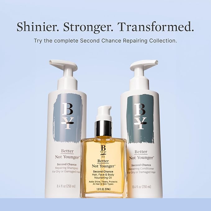 Better Not Younger Nourishing Oil for Face, Body & Hair – Lightweight, Fast-Absorbing Hydrating Oil for Women Over 40 – With Abyssinian to Restore Moisture, Smoothness & Protection for Skin and Hair.