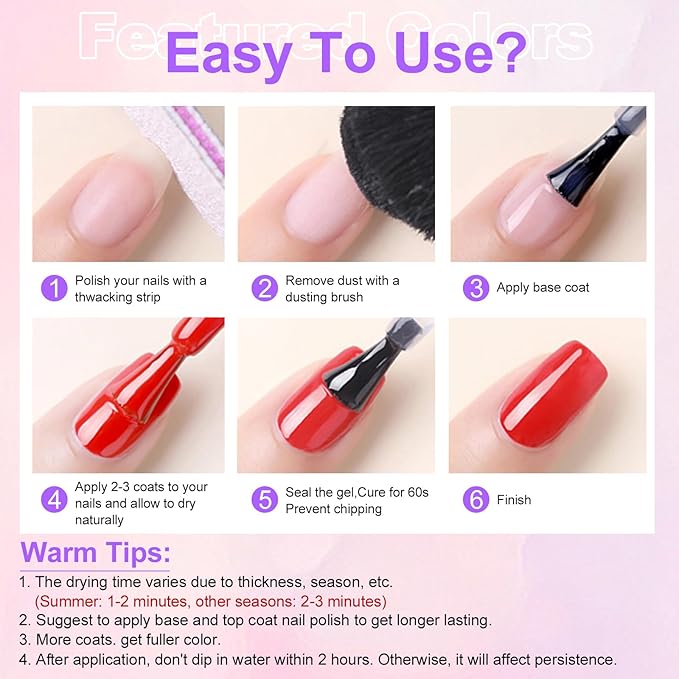Major Dijit Quick Air Dry Nail Polish Glitter Pearl Regular Nail Polish Non UV Gel Hema 0.34 fl oz.