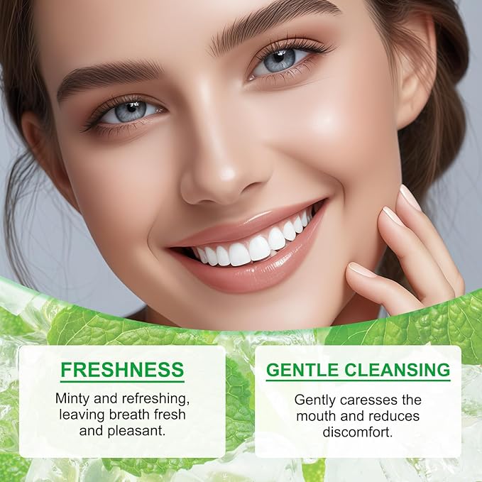 2PCS Spearmint Oil Pulling Rinse, Cold-Pressed Coconut Mouthwash for Teeth,Natural Peppermint Pulling Oil to Help Maintain Gum Health and Freshen Breath (2)