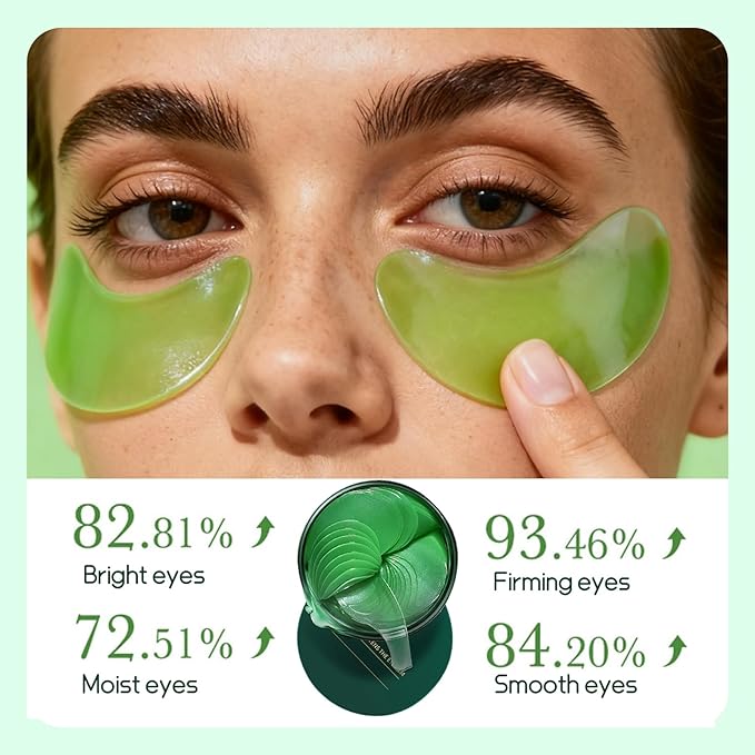 Avocado Eye Mask 60 Pcs,Under Eye Patches for Dark Circles and Puffiness,Hydrating Moisturizing Eye Masks Skincare for Wrinkles, Eye Patches for Women, Under Eye Bags, Reduce Fine Lines