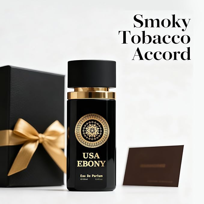 A CENTER USA EBONY Cologne for Men/Eau de Parfum Natural Spray 3.4 Fl Oz Perfume for Men Suitable for All Skin Type Fragrance Daily Used