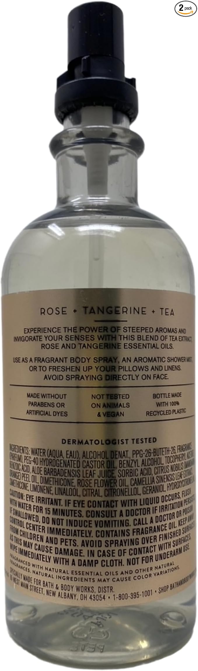 Bath & Body Works Aromatherapy Steeped Invigoration Rose Tangerine Tea Essential Oil Fragrance Set, 5.50 Fl Oz (Pack of 2)