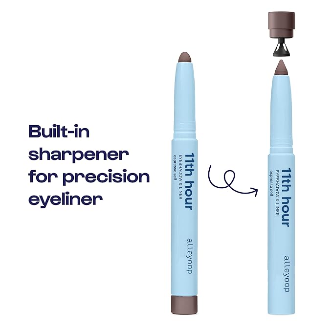 ALLEYOOP 11th Hour Cream Eyeshadow Sticks Bundle - Coffee Break (Matte) & Espresso Self (Matte) - Waterproof, Smudge-Proof, Crease-Proof Eyeshadow for Over 11 Hours