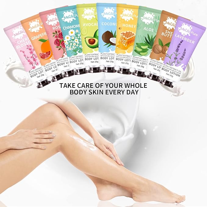 20 Pack Lotion for Women,Body Lotion for Dry Skin,Mothers Day Gifts,Teacher Appreciation Gifts,Nurses Gift,Thank You,Travel Size Natural Fragrance Body Moisturizer With Shea Butter,Baby Shower Favors