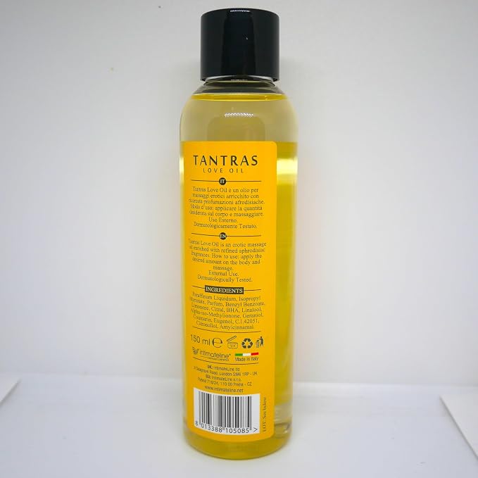 Generic Tantras Love Relaxing Massage Oil with Pheromones Sensual Pleasure Fruits Soft Skin - Edible Body Massage Oil - Calming, No Stain Non-Sticky Aromatherapy for Date Night 150ml (Tropical Sun)