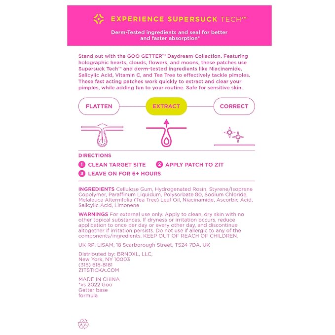 ZitSticka DreamHolo Pimple Patches for Face and Body - Trendy & Stylish Hydrocolloid Acne Patches for Zits & Blemishes - Fast-Acting & Effective - 36 Count