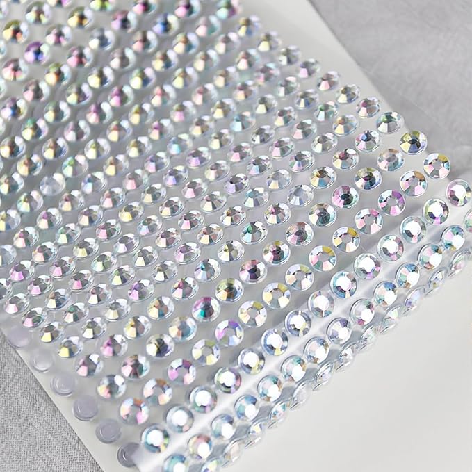 Face Gems Eye Jewels Rhinestones Crystals Stickers 3/4/5/6mm with Rhinestones Stickers for Face, Stick on Body Jewels Makeup Glue for Face Eye Hair Nails Make up and Craft Decor 3090PCS
