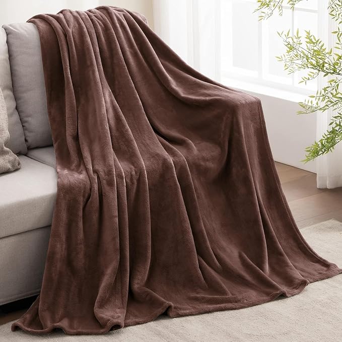 BEDELITE Fleece Blanket Soft Plush Full Bed Blanket Brown 84"x90" | Ultra Soft Fleece, Plush Microfiber, Lightweight Warmth, All Season Comfort, Fade Resistant, Machine Washable, Couch Sofa Bed