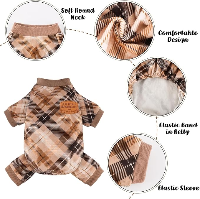 4 Pack Dog Pajamas Soft Lightweight Dog Recovery Suit Onesie Clothes for Small Medium Large Female Pet Boys Girls Dogs Cats