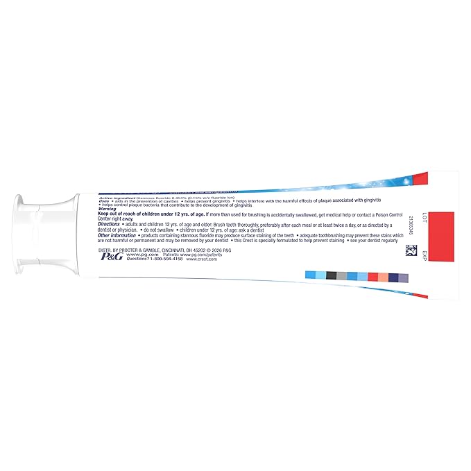 Crest Toothpaste Clean Breath Smooth Mint 3.3oz Pack of 3 – Neutralizes Bad Breath, Antibacterial Protection, Fights Cavities, Freshens Breath, Gently Whitens