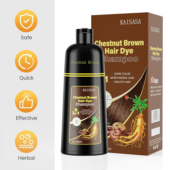 KAISASA HAIR DYE SHAMPOO 7-10 (Chestnut Brown)