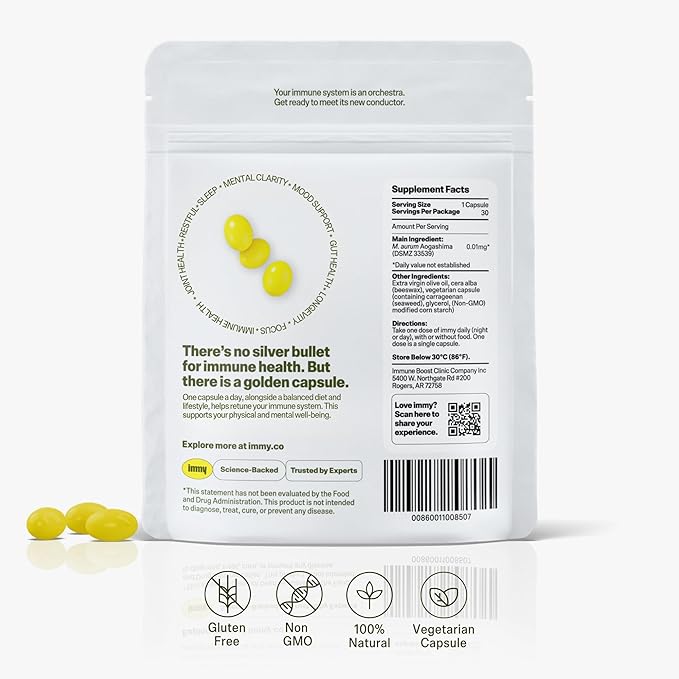 IMMY Immune Supplement for Mood Support and Gut Health, 180 ct. - Supports Joint Relief, Focus & Mood Support, Natural Calming Aid