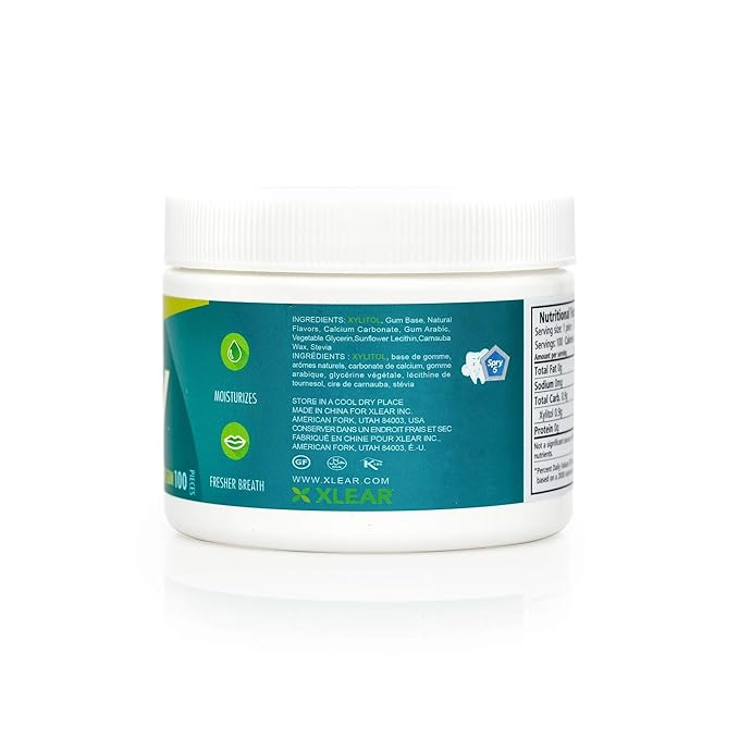 Spry Fresh Natural Xylitol Chewing Gum Dental Defense System - Aspartame-Free, Sugar-Free, Non-GMO, Gluten-Free (Wintergreen, 100 Count - Pack of 1)