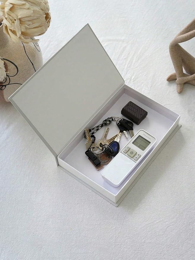 Decorative Storage Book Box – Hidden Storage for Remote Controls, Keys, and Small Items – Elegant Home Decor for Living Room, Bedroom, Coffee Table – Modern Style Faux Book Organizer (London)