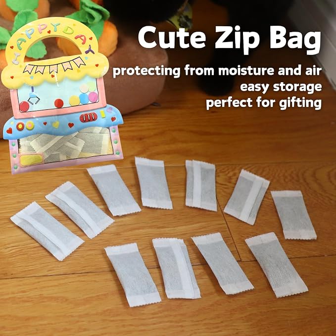 CECE PAW 12 Pack Natural Catnip Pouches for Cat Toys, Non-Woven Fabric Cat nip Refills, Gift Packaging with Catnip Tea Bags and Feather Whale Toy