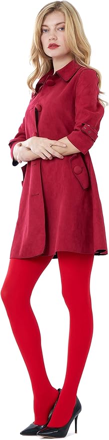 CozyWow Women's 80D Soft Opaque Tights, High Waist Solid Color Womens Tights with 30+ Colors