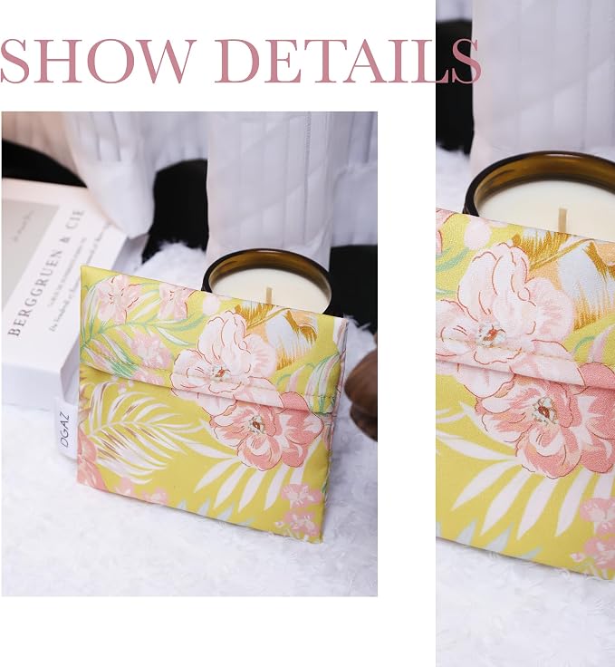 DGAZ Sanitary Napkin Storage Bag, Period Bag for Teen Aged Girls, Portable Period Bag for Panty Liners/Menstrual Cup/Small Tampons,Mini Makeup Bag for Purse(Rebirth)