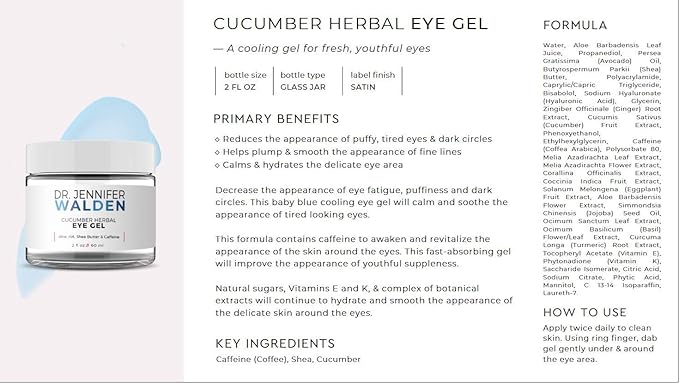 Dr. Jennifer Walden Cucumber Herbal Eye Gel