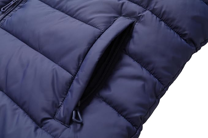 GOLDLADIES Women's Waterproof Long Down Jacket,Warm Winter Hooded Puffer Coat Thickened for Hiking Outdoor