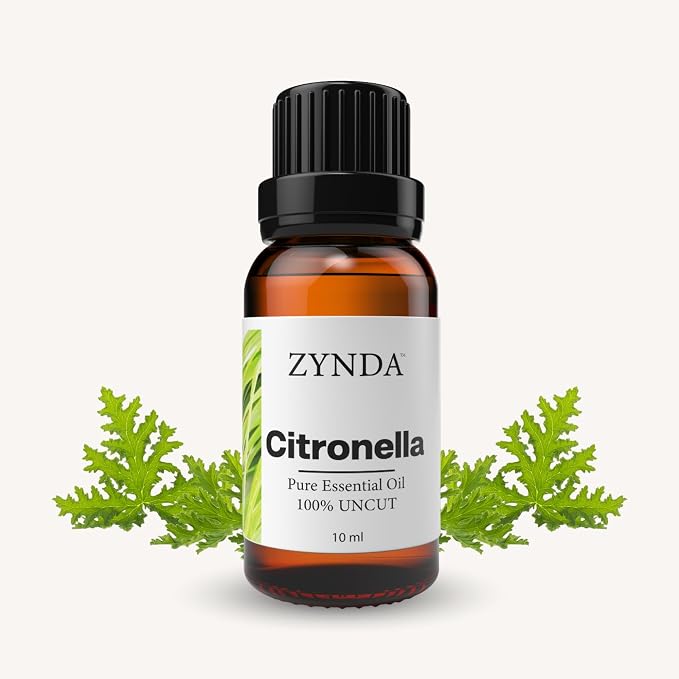 Citronella Oil 100% Pure Essential Oil – Premium Aromatherapy Citronella Essential Oil for Diffuser, Skin, Hair, and Scalp Care – Steam Distilled, Therapeutic Grade Natural Extract – 10ml Bottle
