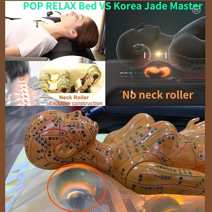 Far Infrared Jade Roller Automatic Thermal Therapy Massage Table Bed for Spinal Care Management Spinal Traction Decompression