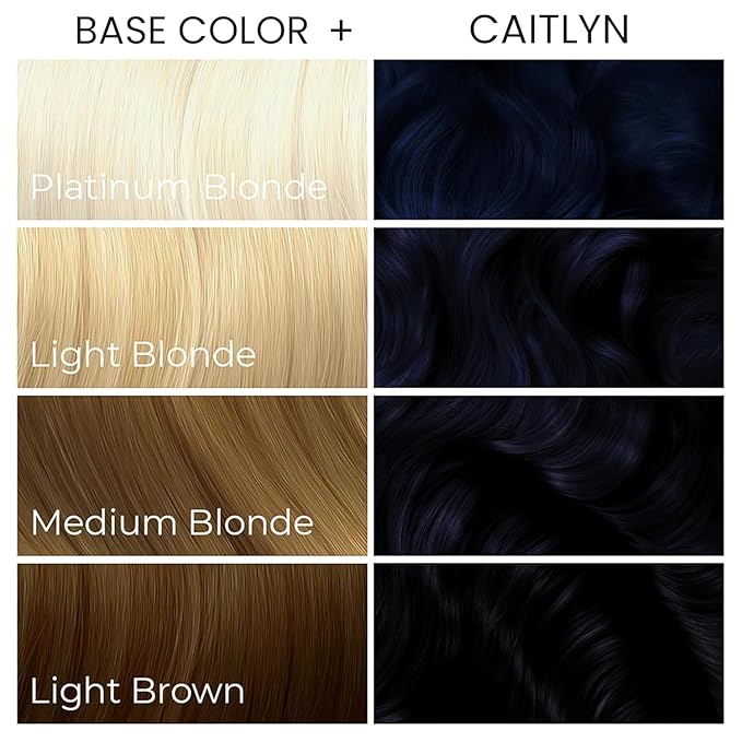 Arctic Fox Semi Permanent Hair Dye, Vegan & Cruelty Free, Deep Navy Blue, Ammonia Free, Fade Resistant, Arcane Caitlyn, For All Hair Types, 5.6 Fl Oz (Pack of 2)
