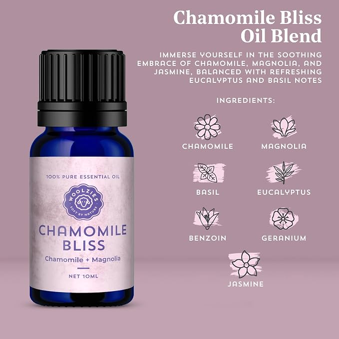 Laundry Essential Oil Blend: Use with Wool Dryer Balls or Oil Diffuser Elevate Your Laundry with All-Natural Aromatherapy Scents | 1 Fl oz (1 Fl Oz, Chamomile Bliss)