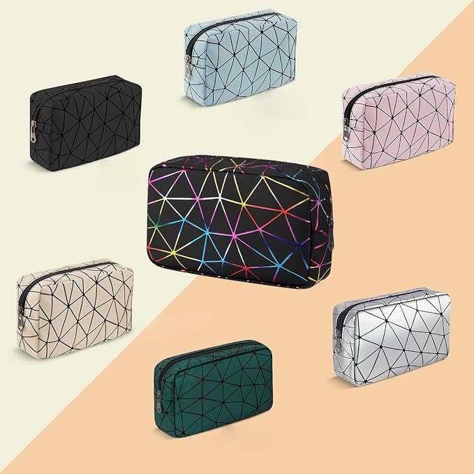 Likesing Period Bag for Girls Womens, Leather Sanitary Napkin Storage Bag, Portable Menstrual Pad Bag Period Pads Pouch, Small Make Up Bags(Black)