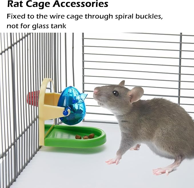 2Pcs Rat Enrichment Foraging Toy, Intelligent Treat Dispensing Puzzle