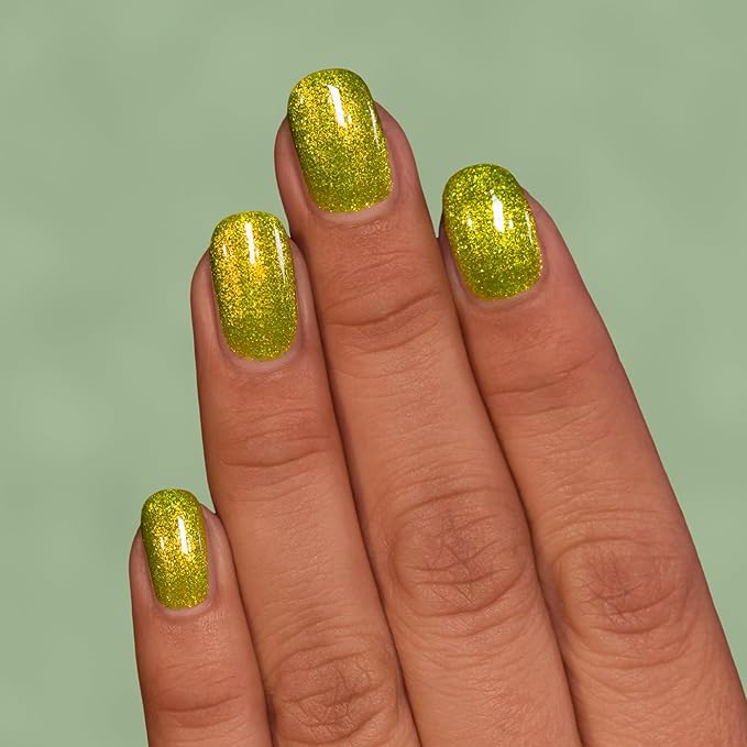 ILNP Willow - Lively Lime Green Shimmer Nail Polish, Chip Resistant Manicure, Non-Toxic, Vegan, Cruelty Free, 12ml