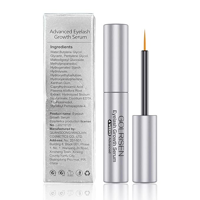 Eyelash Growth Serum with Myristoyl Pentapeptide-4, Advanced Lash Enhancing Serum for Thicker, Longer, Fuller Lashes - 4ml Lash Serum for Natural Eyelash Growth