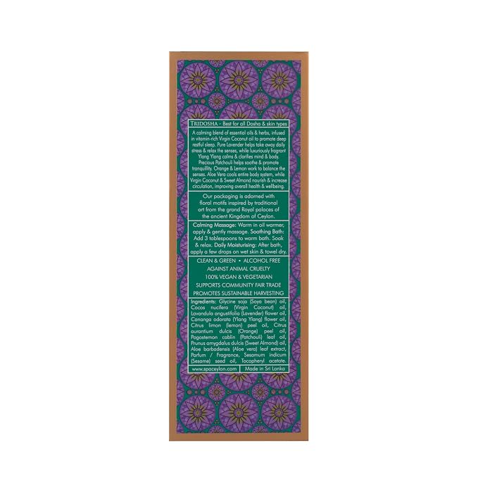 Spa Ceylon Sleep Massage & Bath Oil – Natural Ayurveda Body Oil with Lavender, Ylang Ylang & Patchouli – Calming Bedtime Massage, Bath & Moisturizer Oil – 100ml